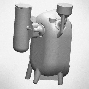 Steampunk and lovely combination，It has the function of traditional Italian espresso machine，clean，Have a sense of science and technology，