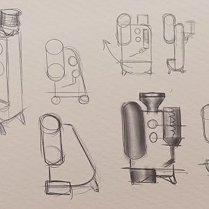 Steampunk and lovely combination，It has the function of traditional Italian espresso machine，clean，Have a sense of science and technology，