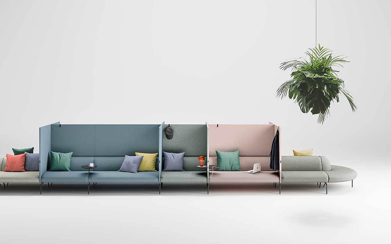 Combined sofa bed，LucidiPevere，Modular seat system，