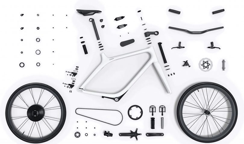 Carbon fiber bicycle，Electric auxiliary hub，Ultra light electric bicycle，Hybrid electric vehicle，Minimalism，