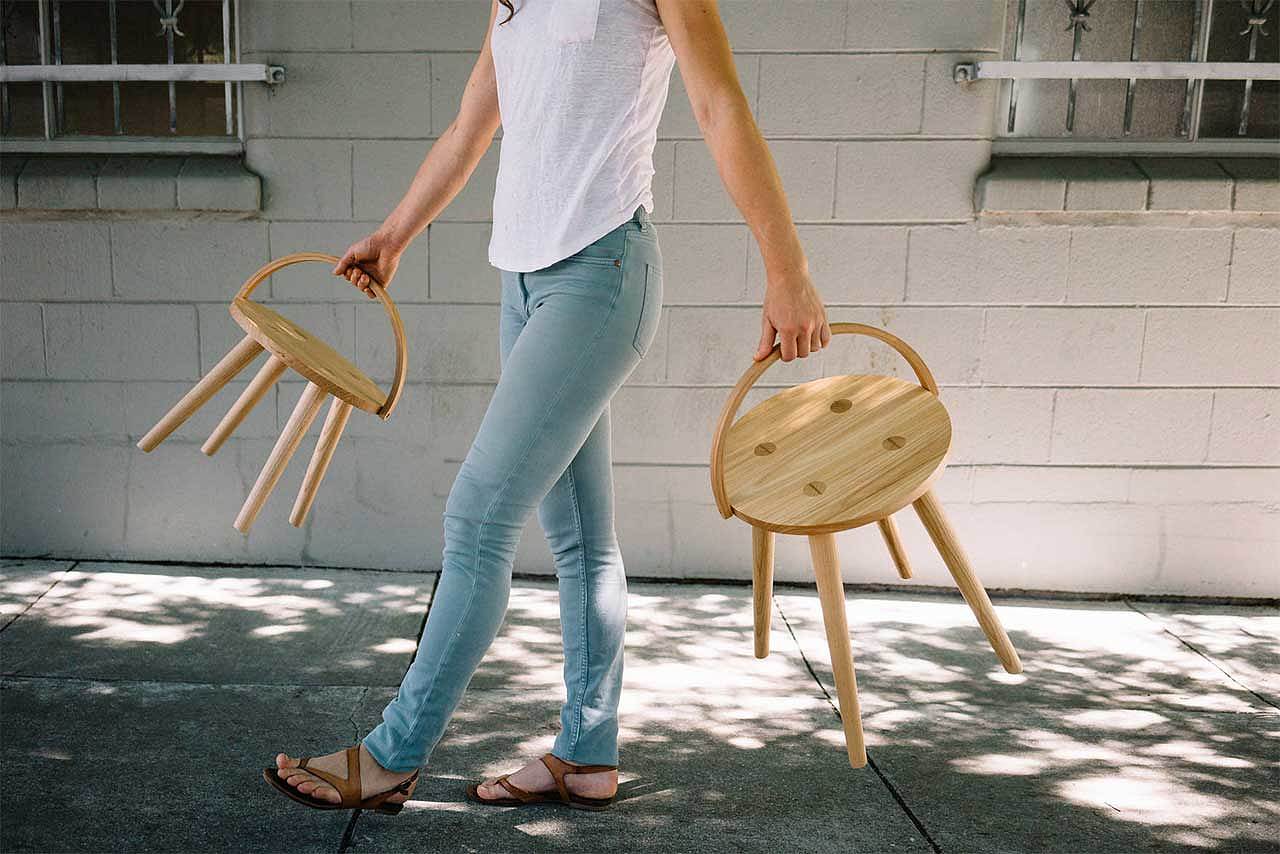 Bucket stool，Curved wooden handle，White wax wooden stool，Single bucket stool，Double bucket stool，Stepped bucket stool，Long barrel stool，