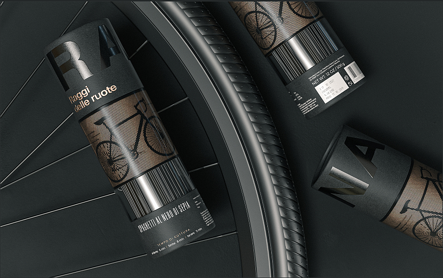 Black spaghetti，Bicycle banner shape，cylindrical shape，High end products，Pasta manufacturer Rana，