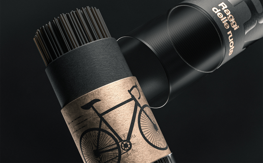 Black spaghetti，Bicycle banner shape，cylindrical shape，High end products，Pasta manufacturer Rana，