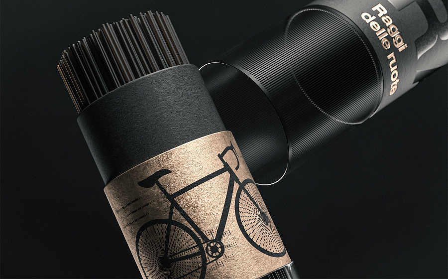 Black spaghetti，Bicycle banner shape，cylindrical shape，High end products，Pasta manufacturer Rana，