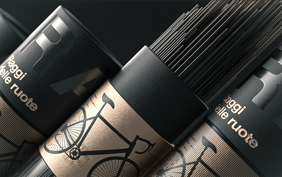 Black spaghetti，Bicycle banner shape，cylindrical shape，High end products，Pasta manufacturer Rana，
