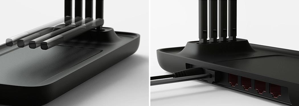 WiFi router，wireless charger ，Bronze award of Asian Design Competition，Luminous antenna，