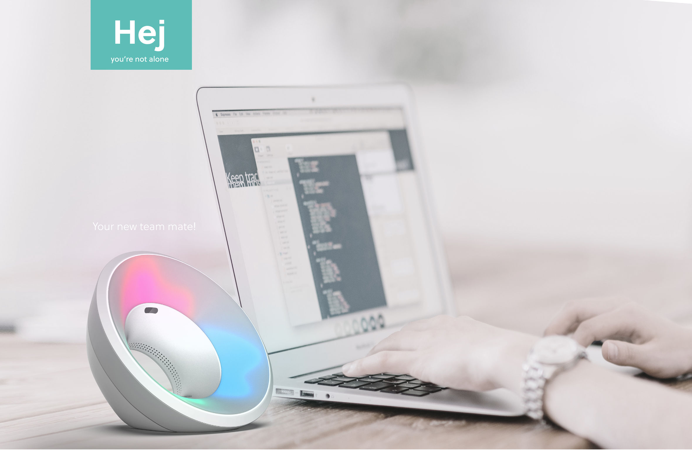 Remote collaboration device，Hej – You're Not Al，Electronics，2020 red dot design concept award，