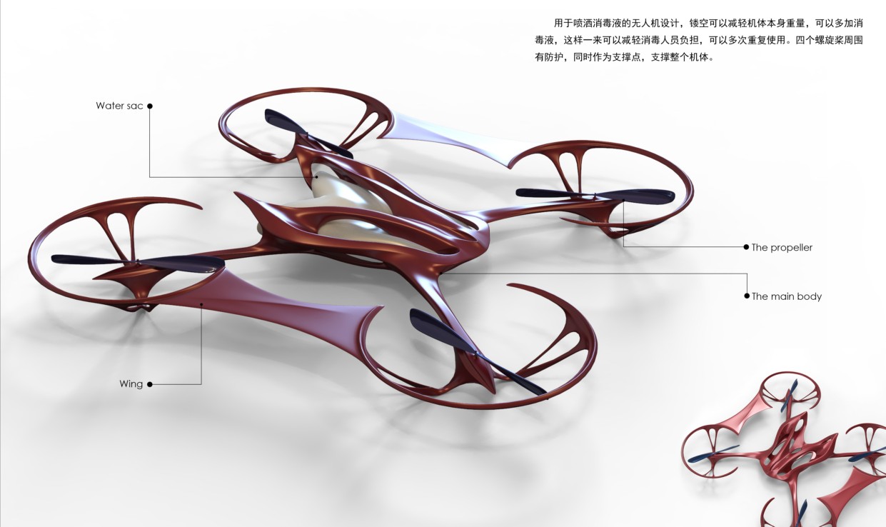 UAV，Organic form，Epidemic disinfection，function，