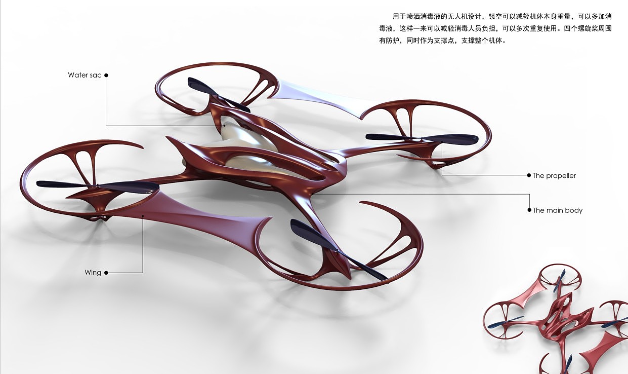 UAV，Organic form，Epidemic disinfection，function，