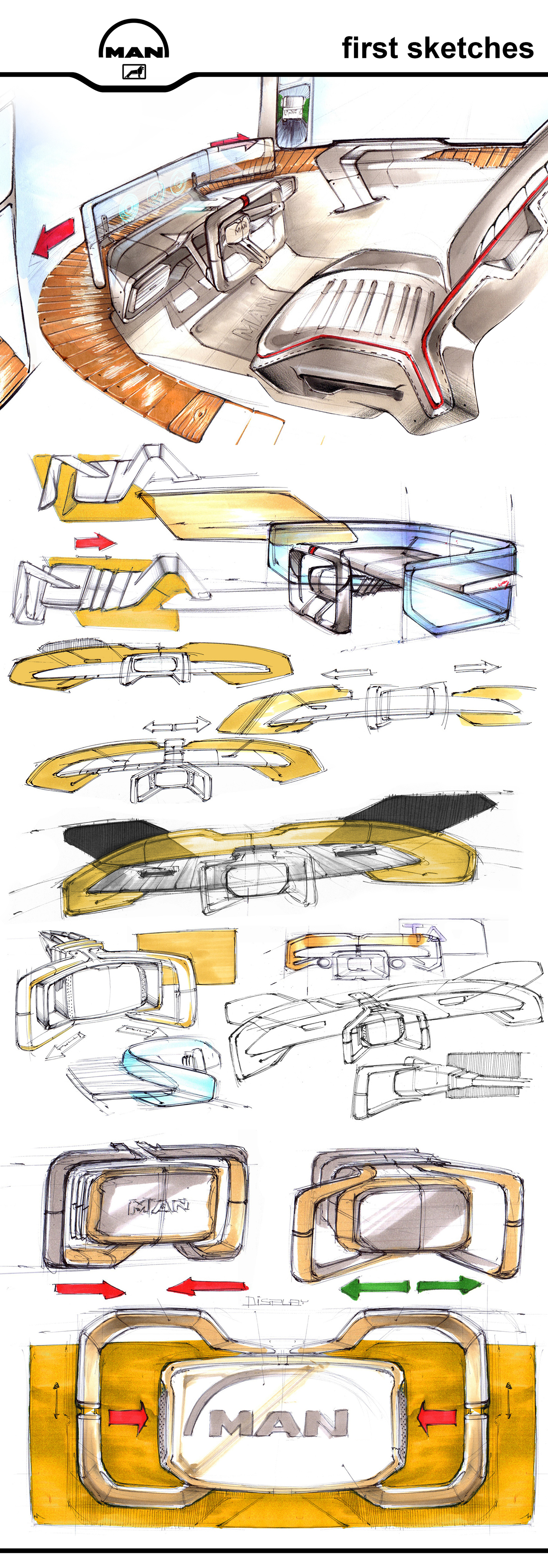Design hand drawn，manuscript，Automatic truck，man，industrial design，