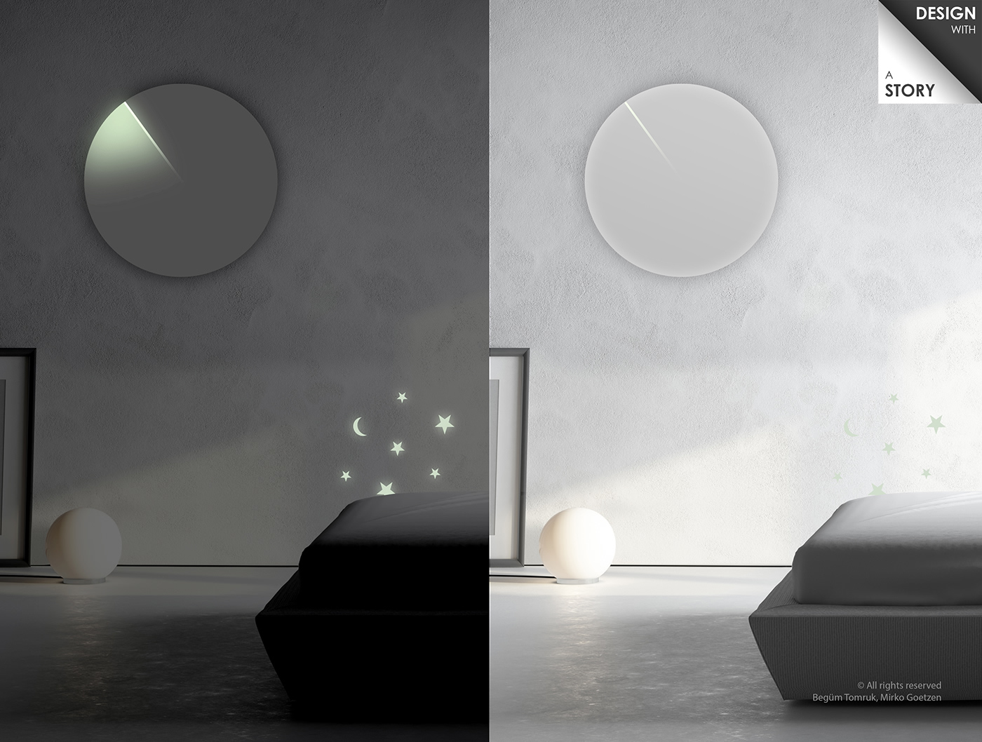 Creative lighting，the moment，Design concept，Lost time，