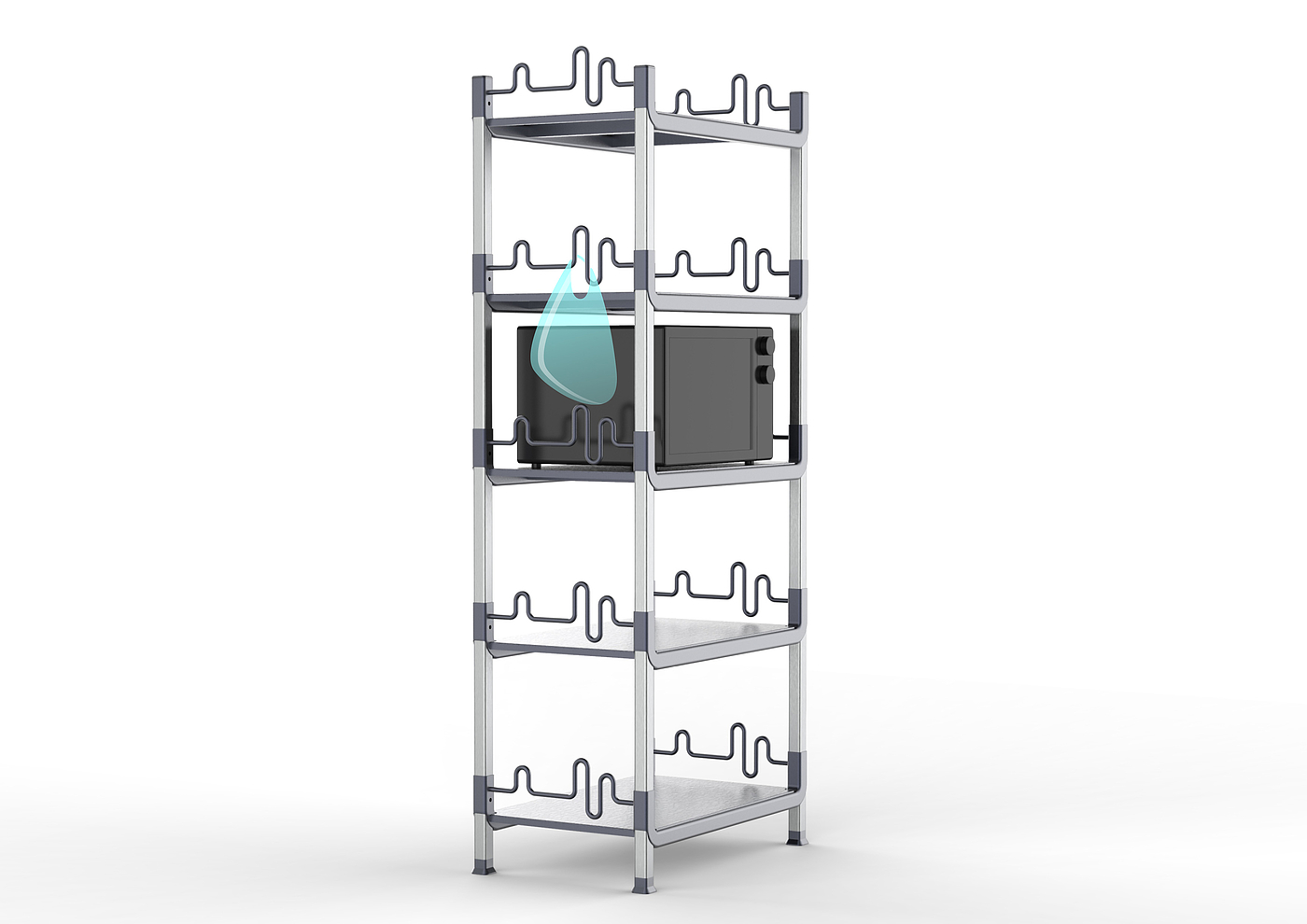Metal shelf，