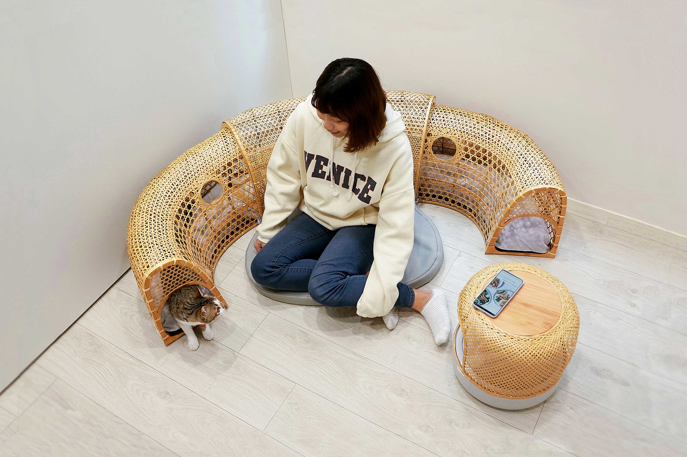 2020红点设计概念大奖，宠物，Catyou In A Circle，Cat Furniture，猫咪，猫隧道，