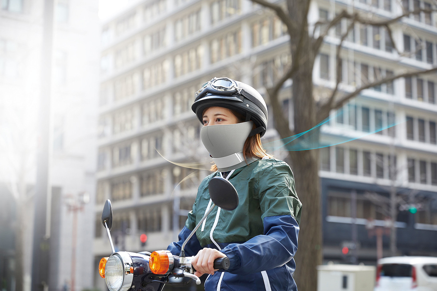 2020 red dot design concept award，AiryTail，app，air cleaner，Mask type，