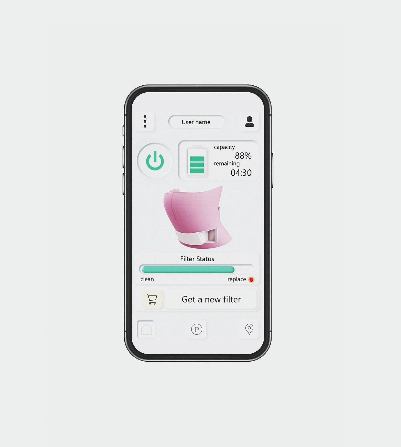 2020 red dot design concept award，AiryTail，app，air cleaner，Mask type，