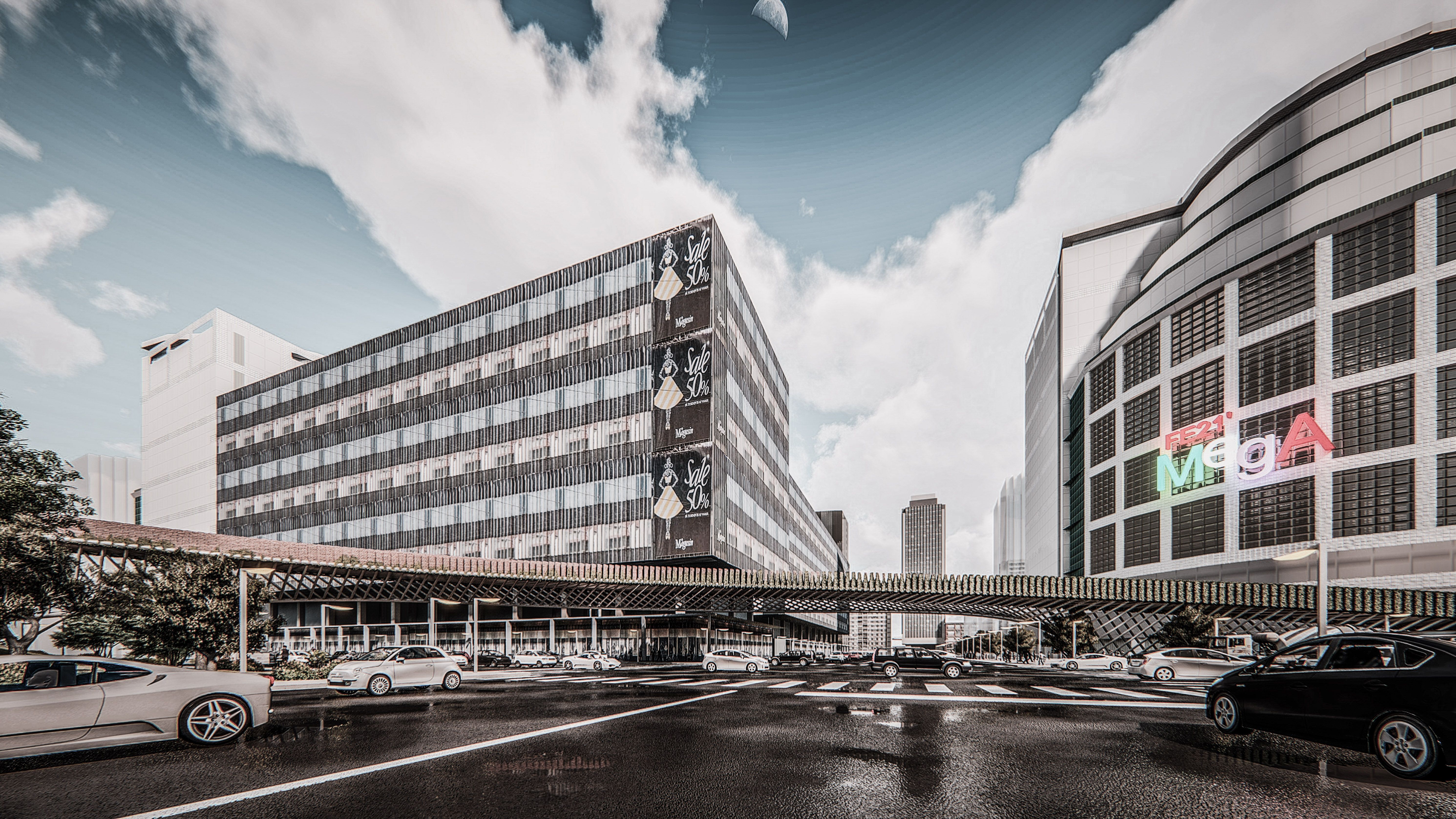 2020 red dot design concept award，Urban Oasis Bridge，Bridge，Footbridge，Steel truss，