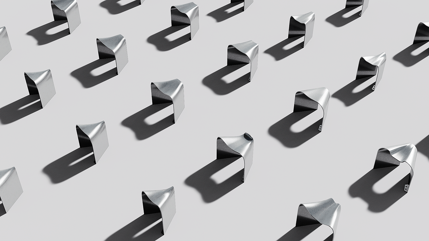 2020红点设计概念大奖，凳子，Levitating Stool，Mirage，不锈钢板制，镜面抛光，