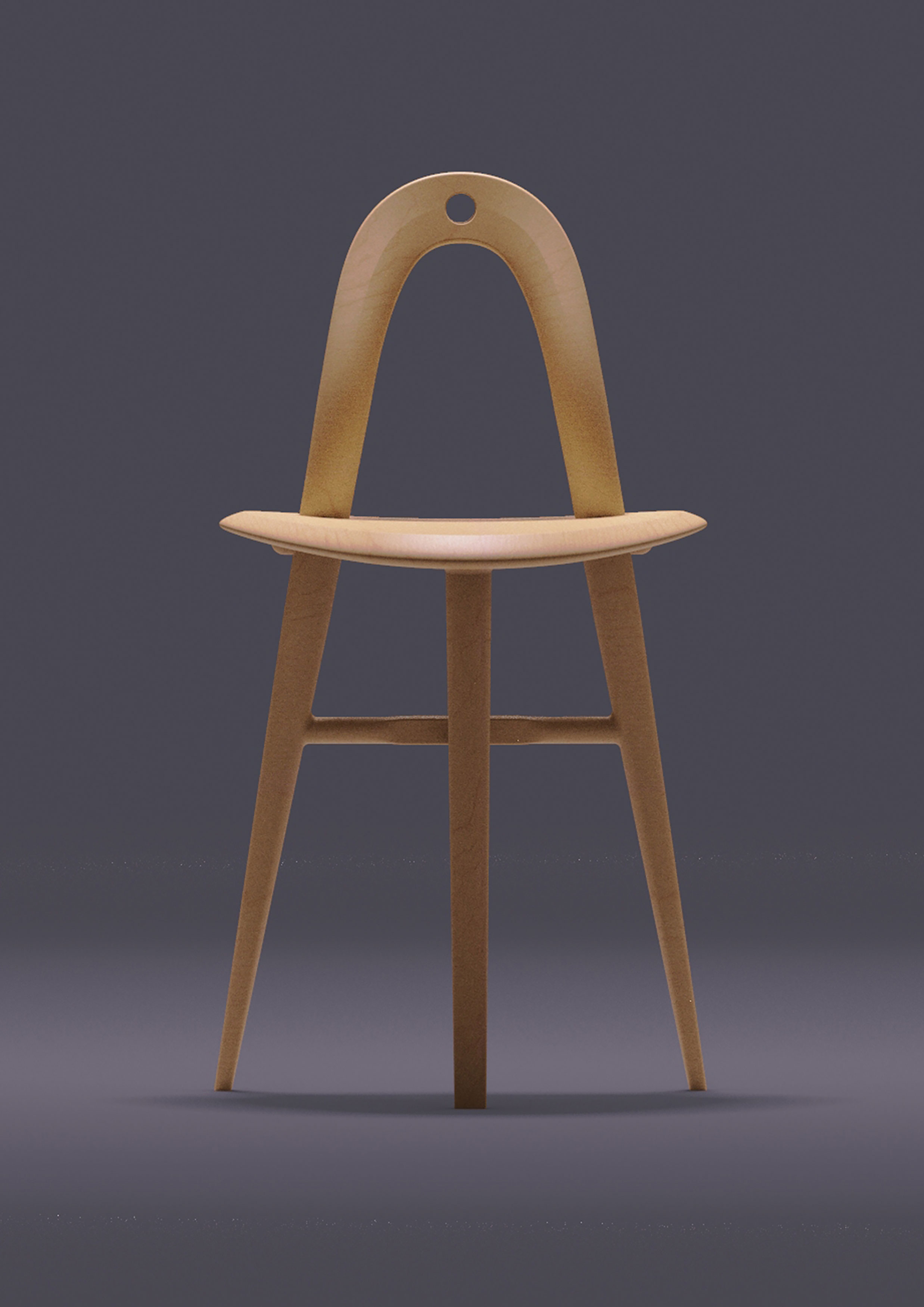 2020 red dot design concept award，MOON chair，Solid wood，chair，