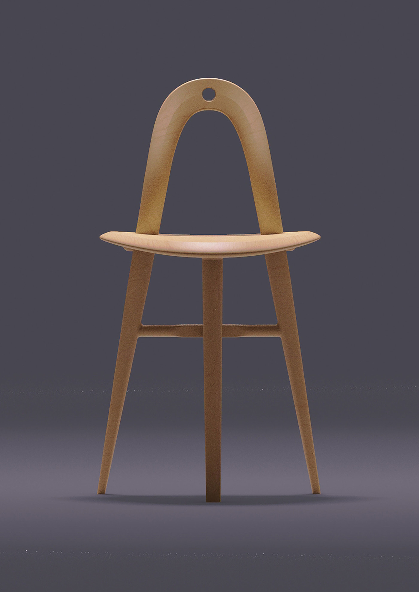 2020 red dot design concept award，MOON chair，Solid wood，chair，