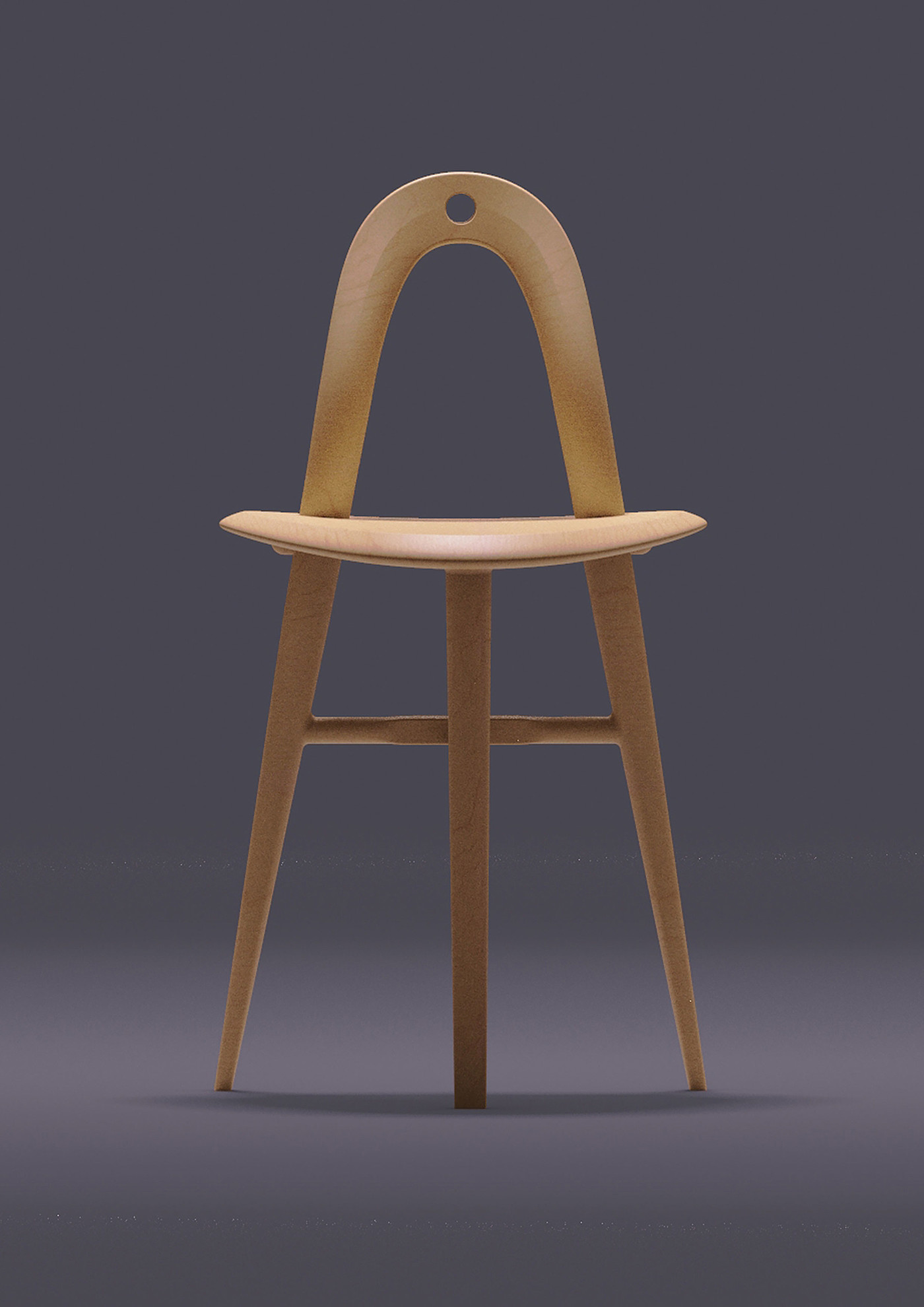 2020 red dot design concept award，MOON chair，Solid wood，chair，