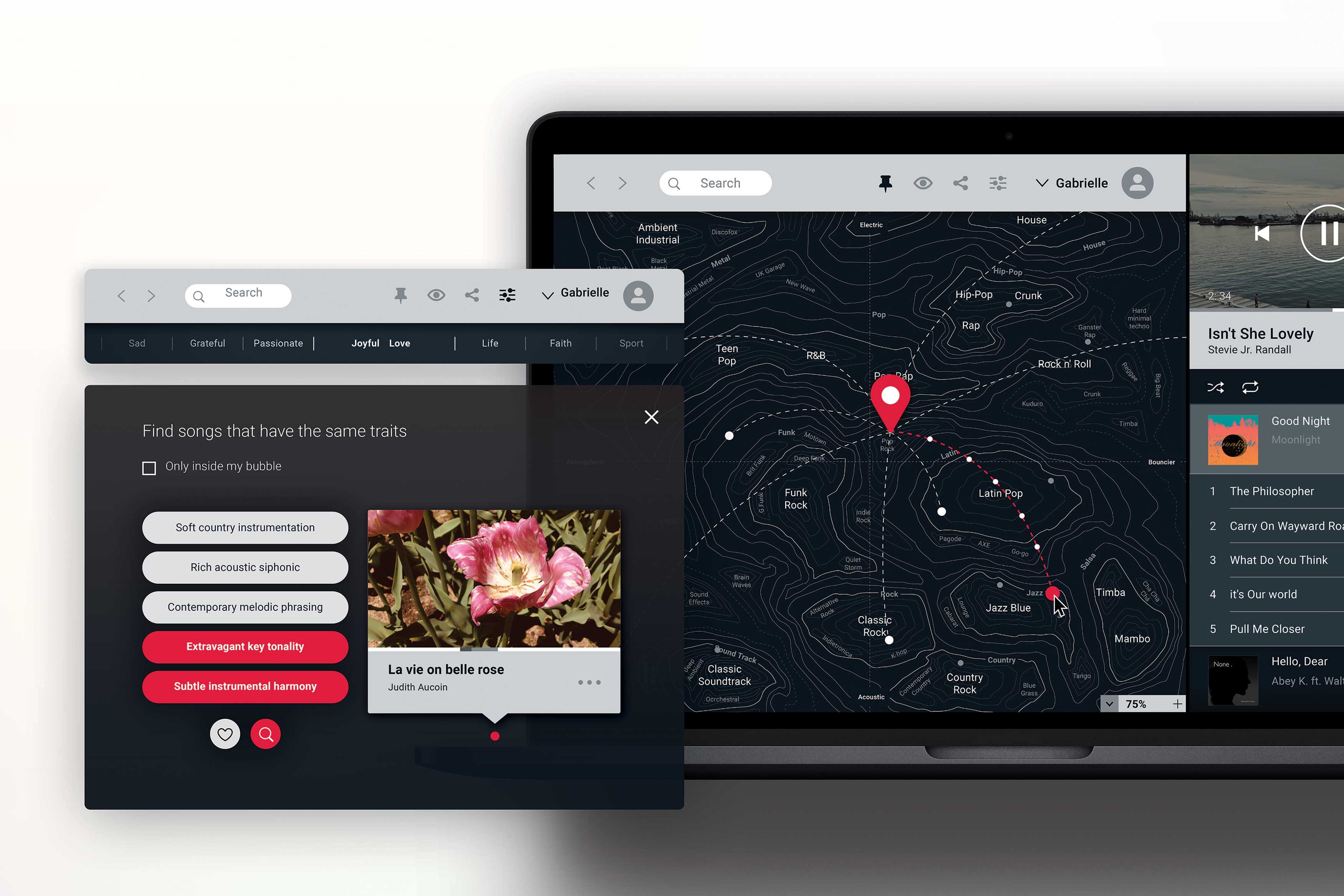 2020 red dot design concept award，Musiac，Music recommendation service，