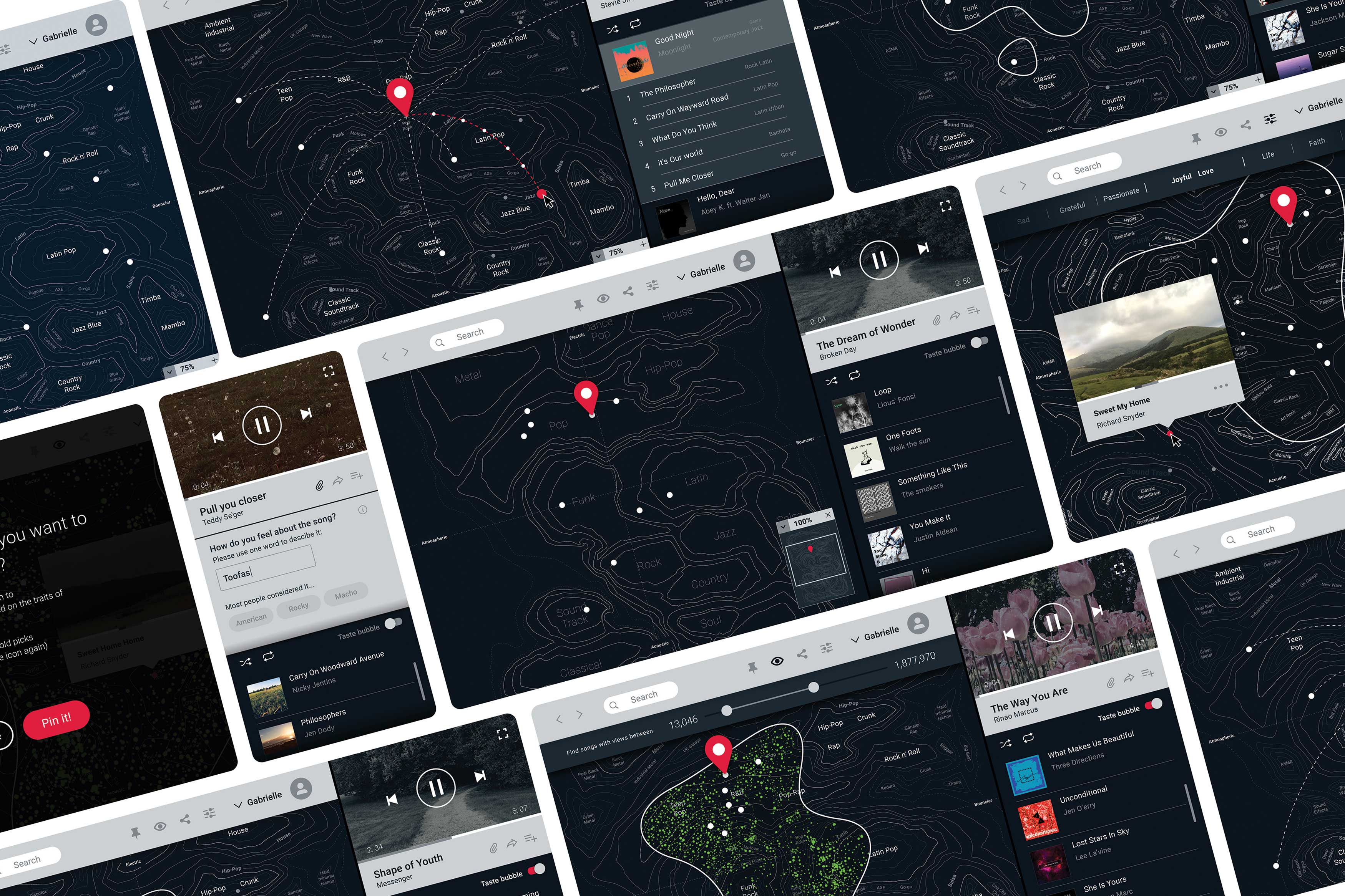 2020 red dot design concept award，Musiac，Music recommendation service，