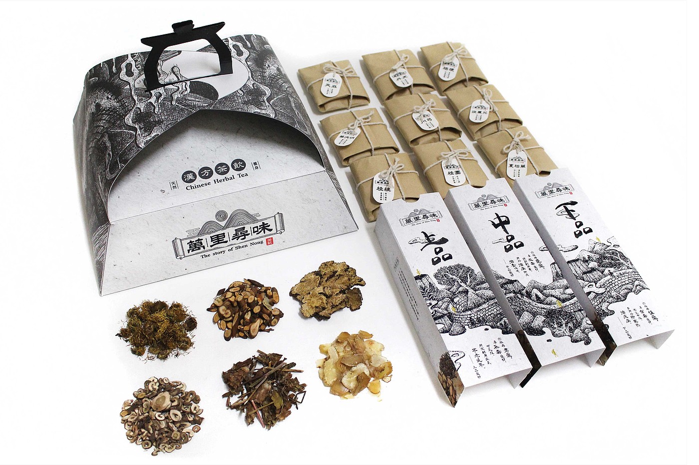 2020 red dot design concept award，Shen Nong，Herbal tea gift packaging，