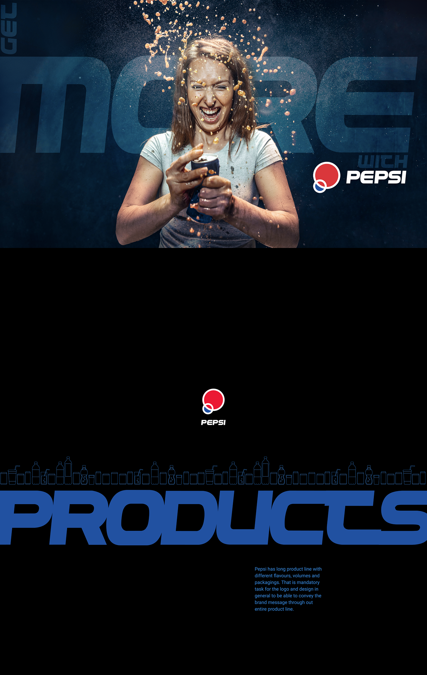 2020 red dot design concept award，Pepsi Brand，New brand logo，Pepsi Cola，packing，