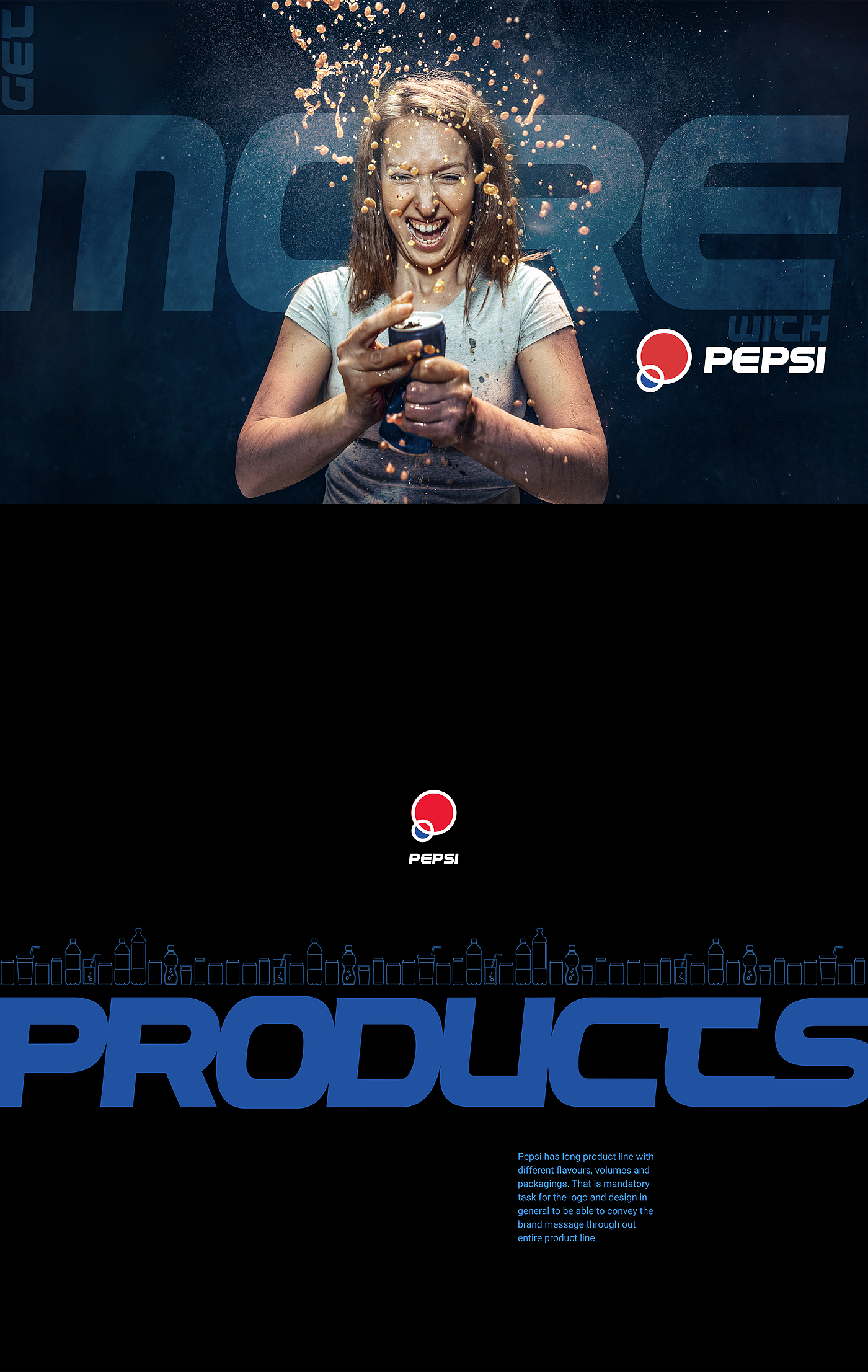 2020 red dot design concept award，Pepsi Brand，New brand logo，Pepsi Cola，packing，