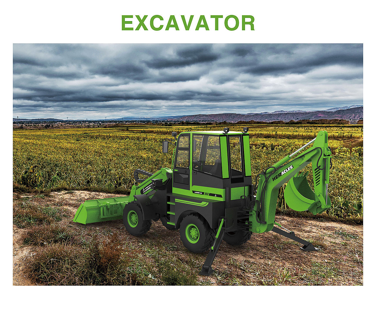 industrial design，construction machinery，Tools and equipment，excavating machinery，multi-function，Appearance design，Coating design，Color matching，