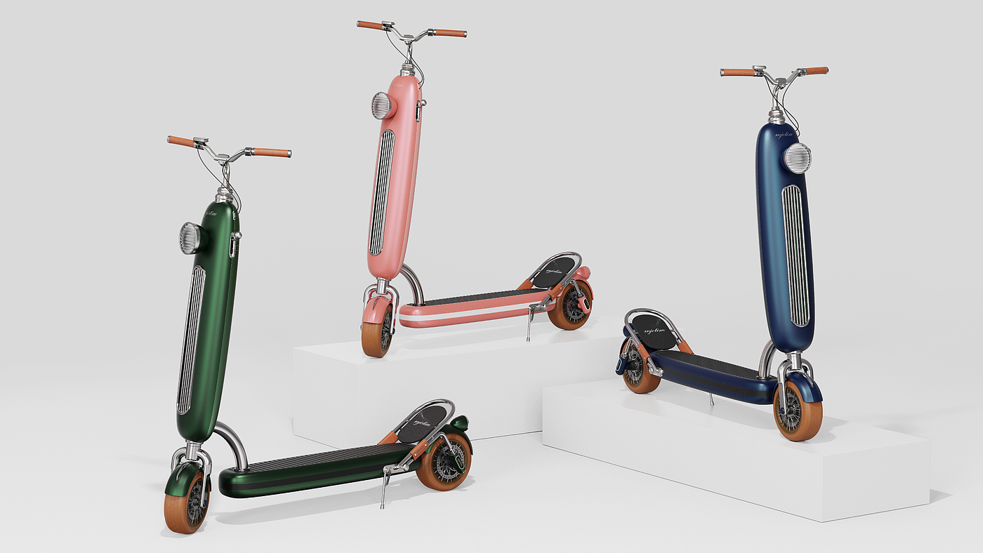 product design，industrial design，Keyshot rendering，Scooter，sample reels，