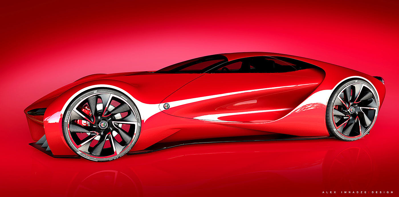 alfa romeo ，6C automobile，Automobile design，the acme，sexy，gules，