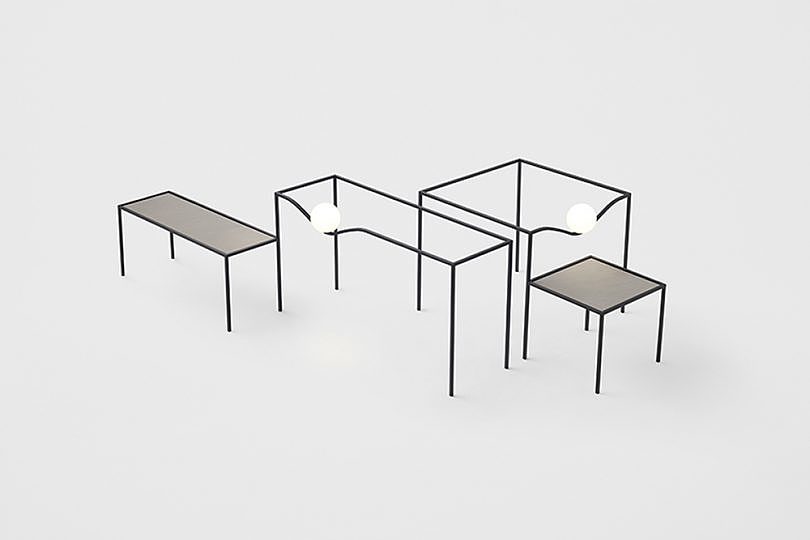 Outdoor lighting，Nendo design products，Metal structure，lamps and lanterns，Soft shape，