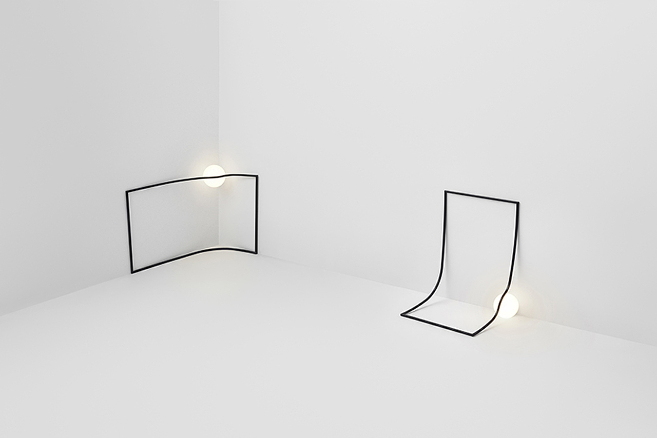 Outdoor lighting，Nendo design products，Metal structure，lamps and lanterns，Soft shape，