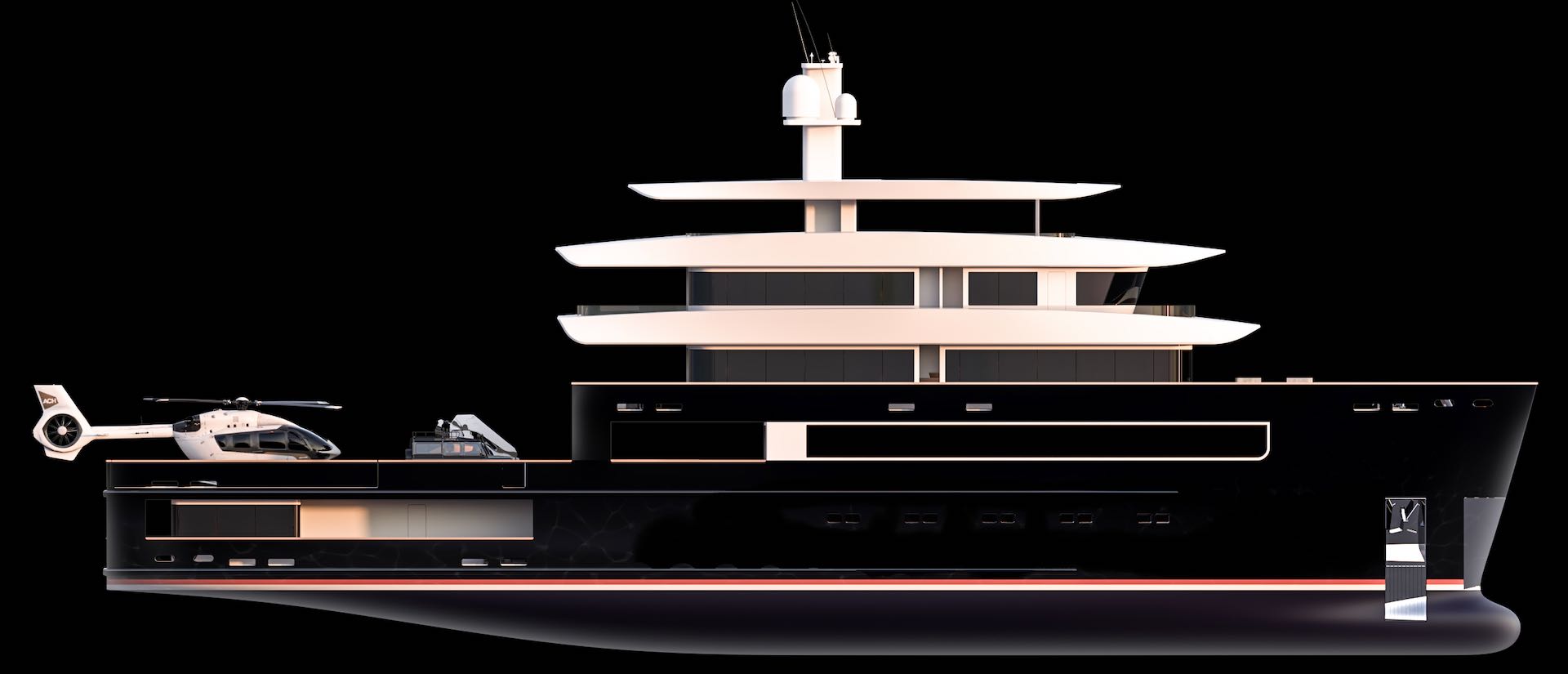 2020 red dot design concept award，Class 55，Explorer Yacht，yacht，