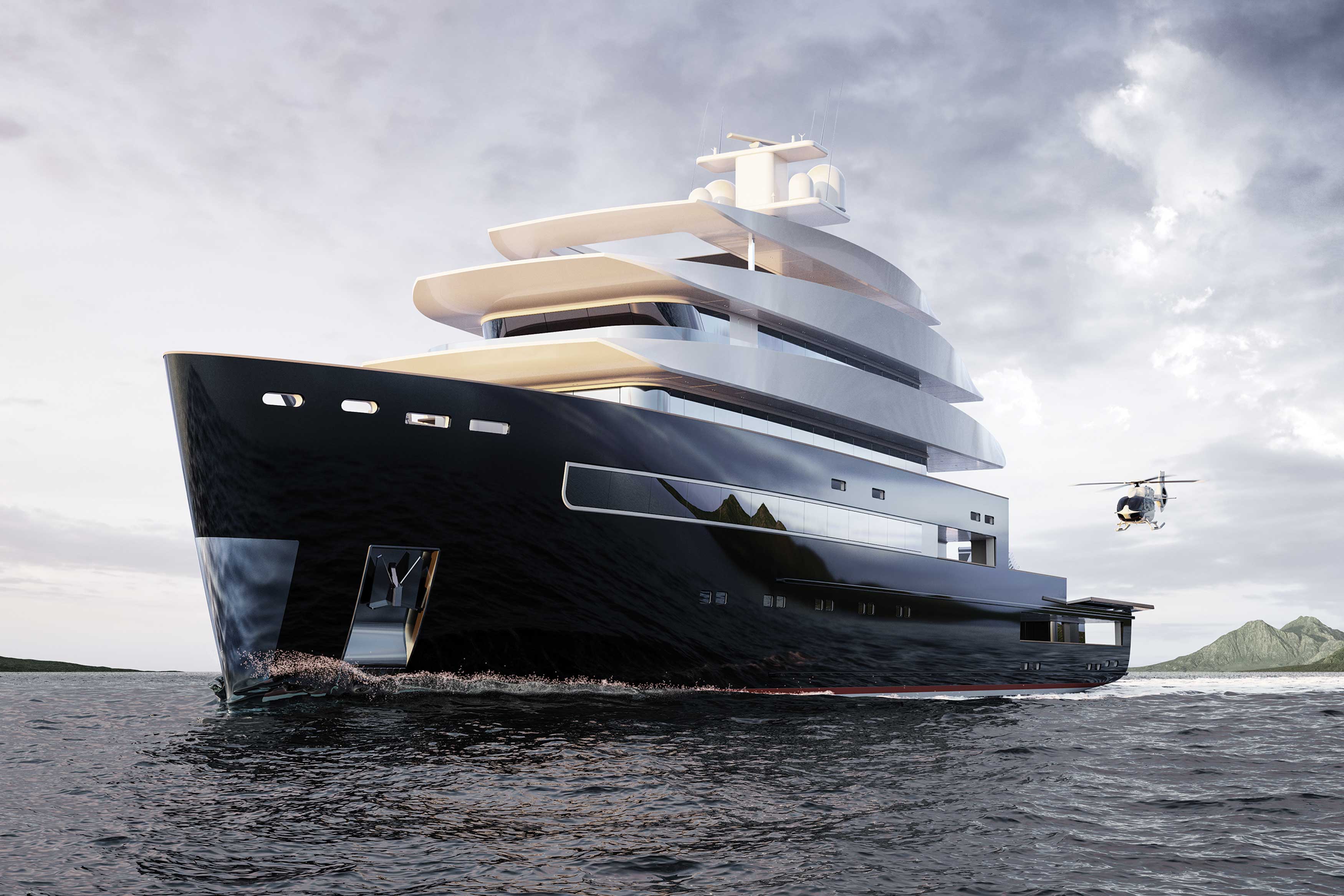 2020 red dot design concept award，Class 55，Explorer Yacht，yacht，