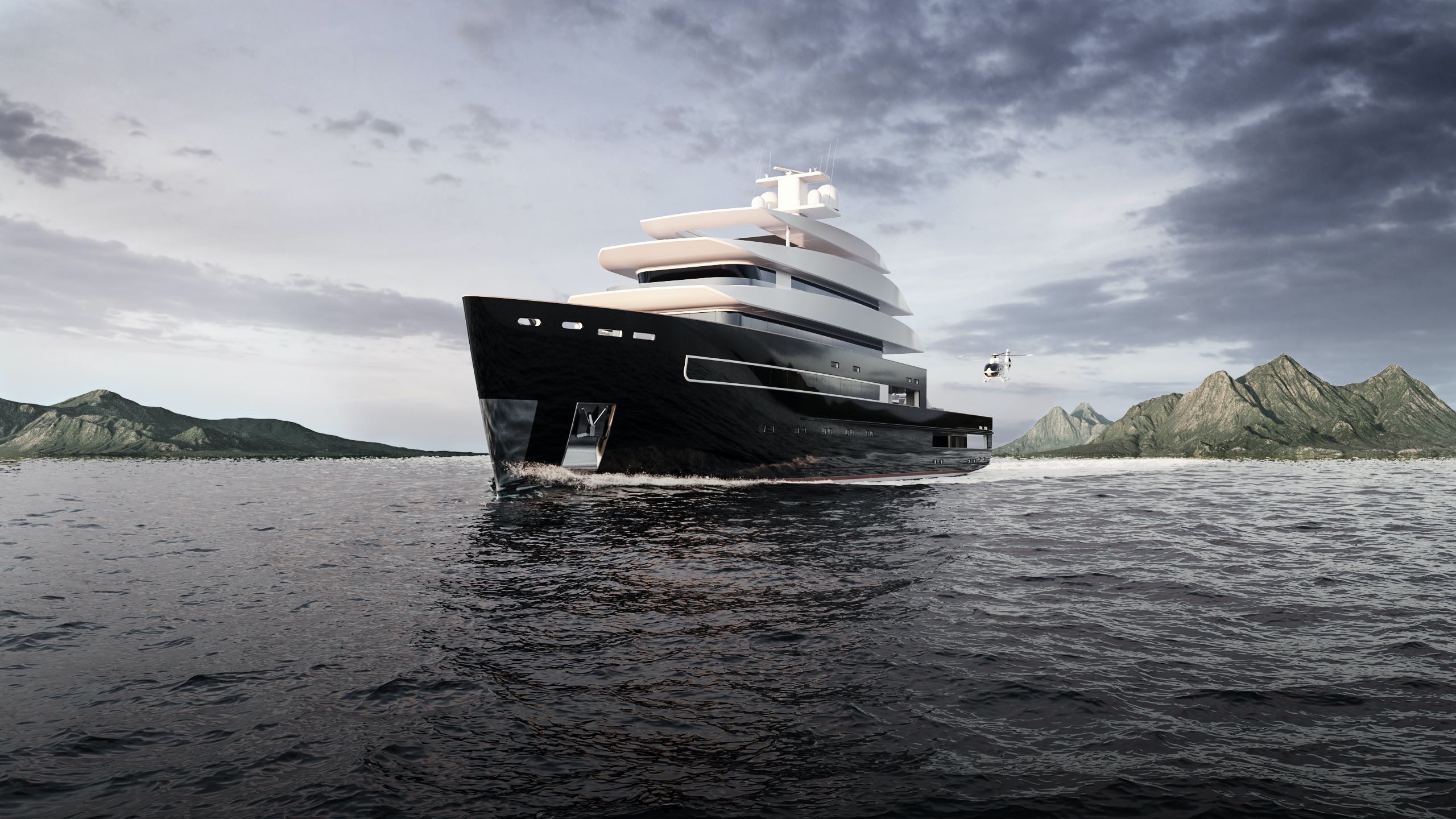 2020 red dot design concept award，Class 55，Explorer Yacht，yacht，