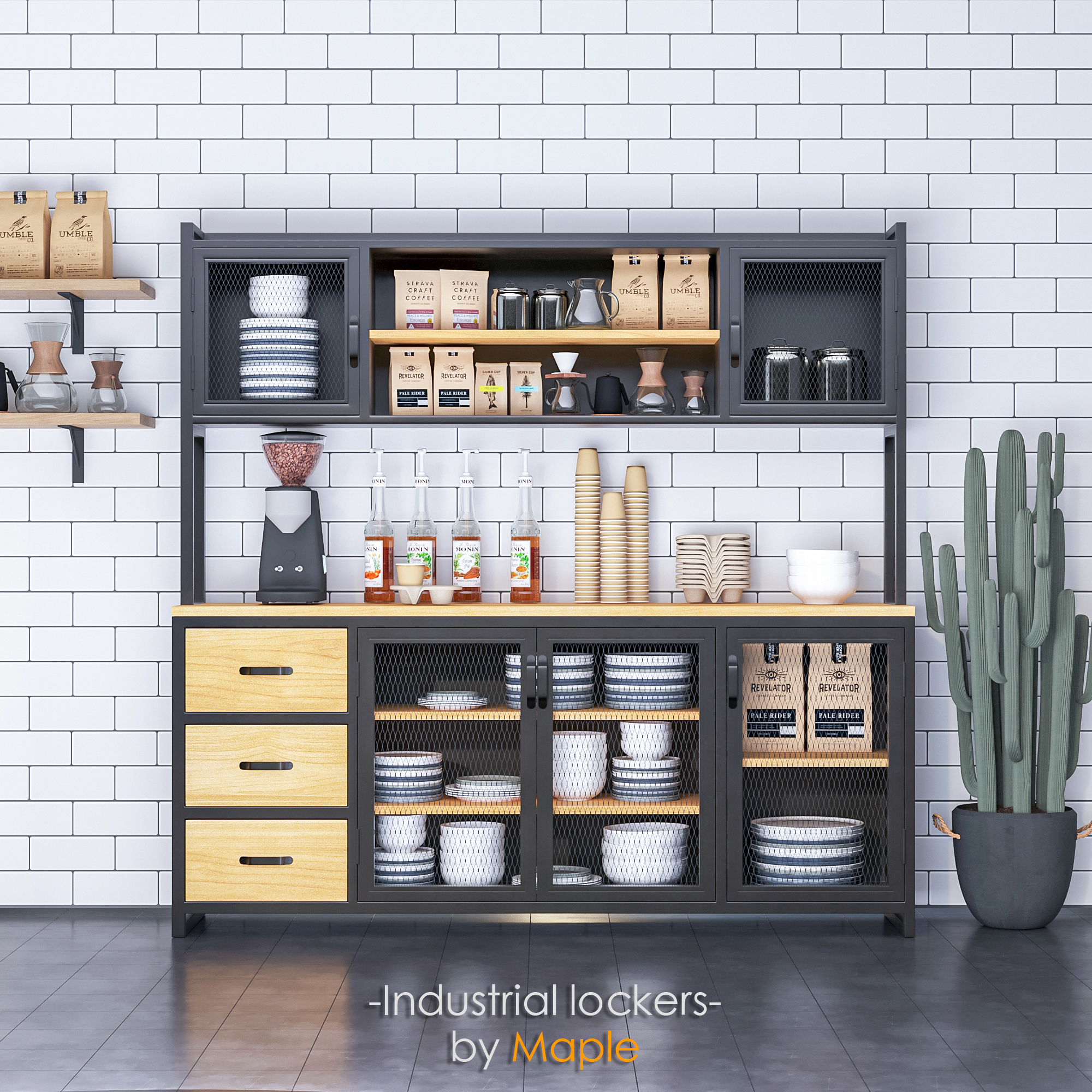 furniture，Industry，design sketch，Lockers，3d，corona，