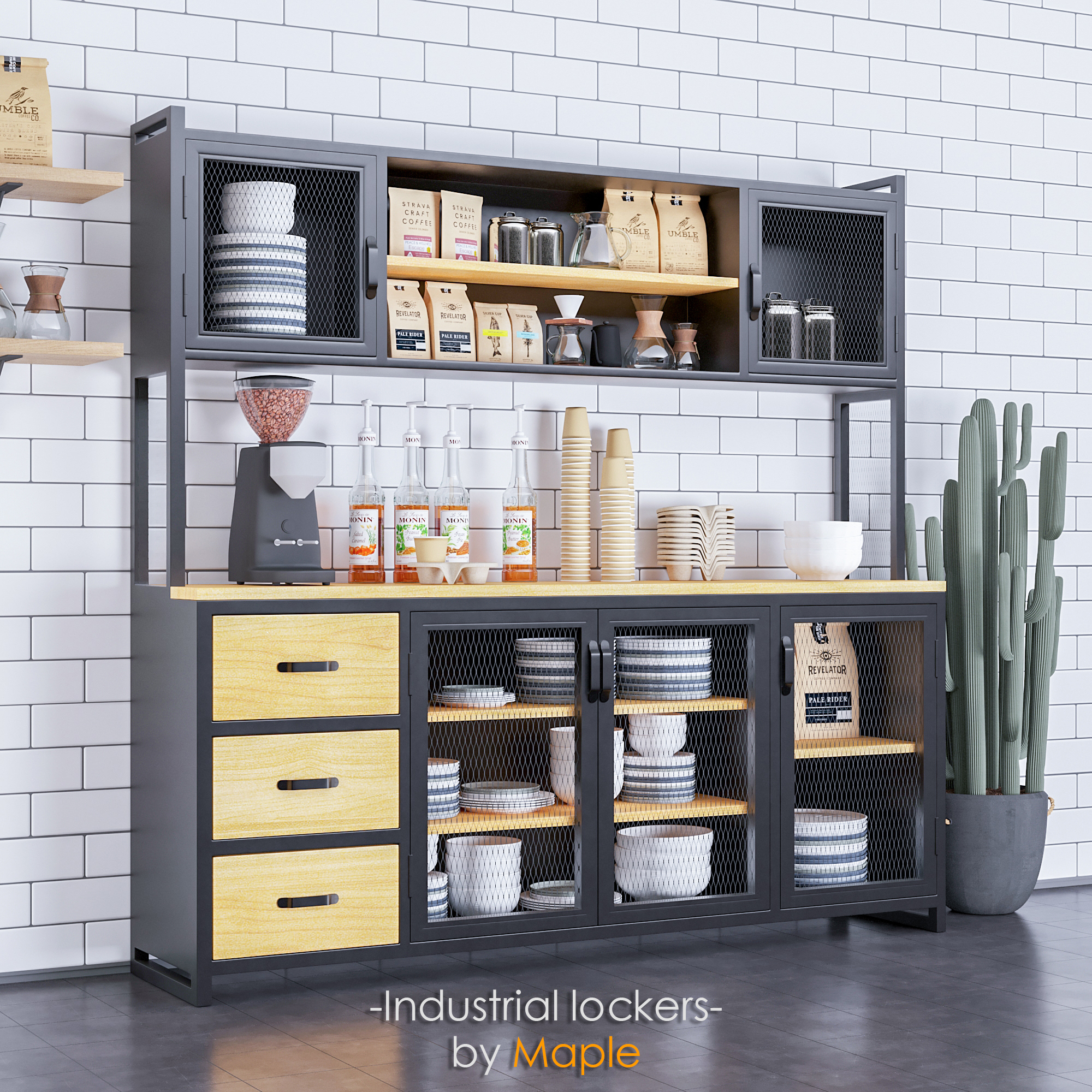 furniture，Industry，design sketch，Lockers，3d，corona，