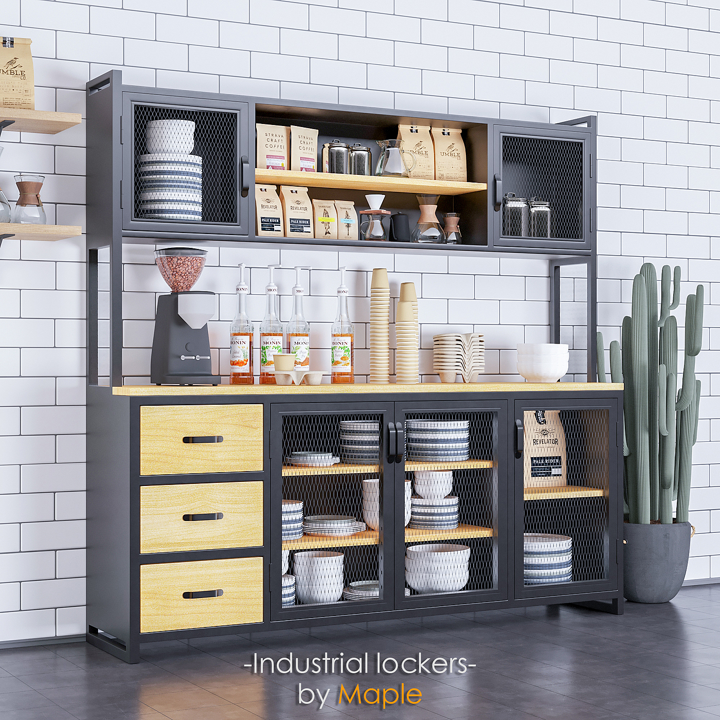 furniture，Industry，design sketch，Lockers，3d，corona，