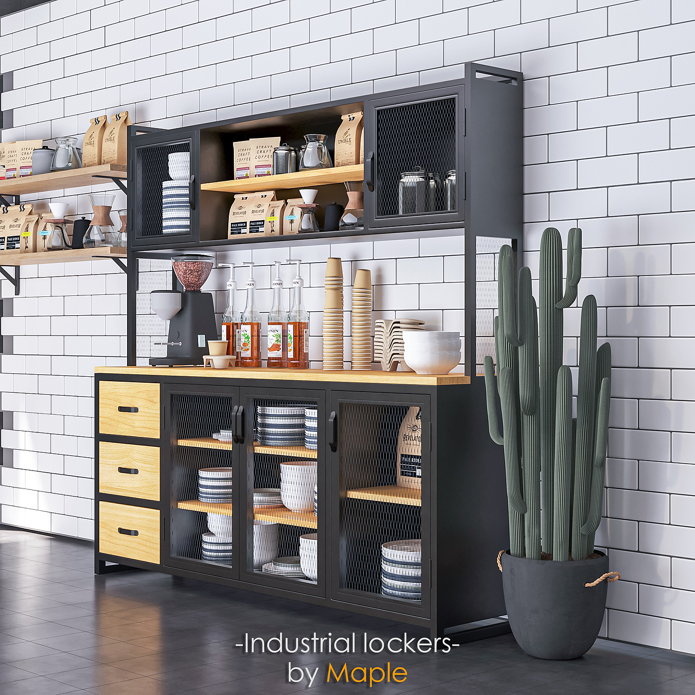 furniture，Industry，design sketch，Lockers，3d，corona，