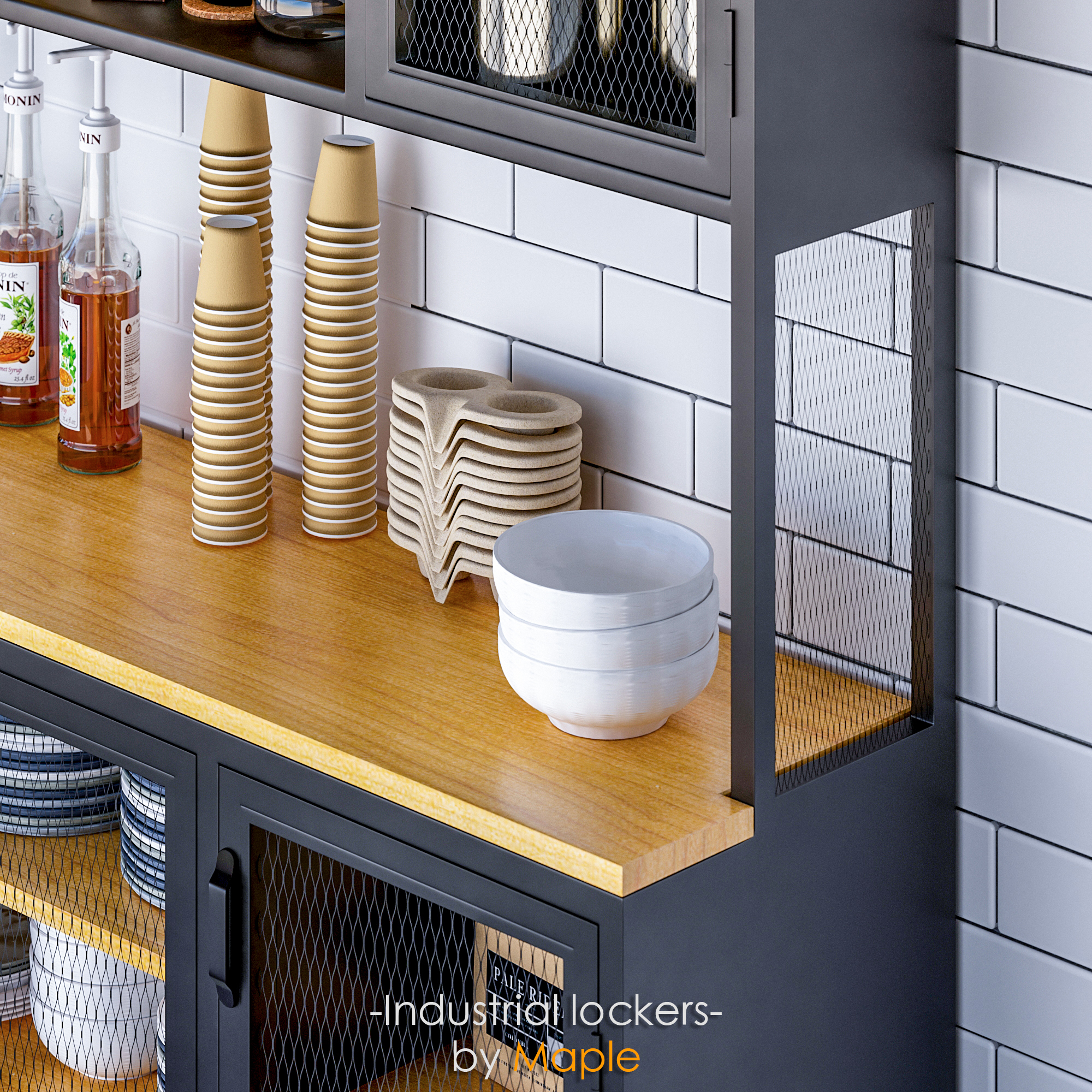 furniture，Industry，design sketch，Lockers，3d，corona，