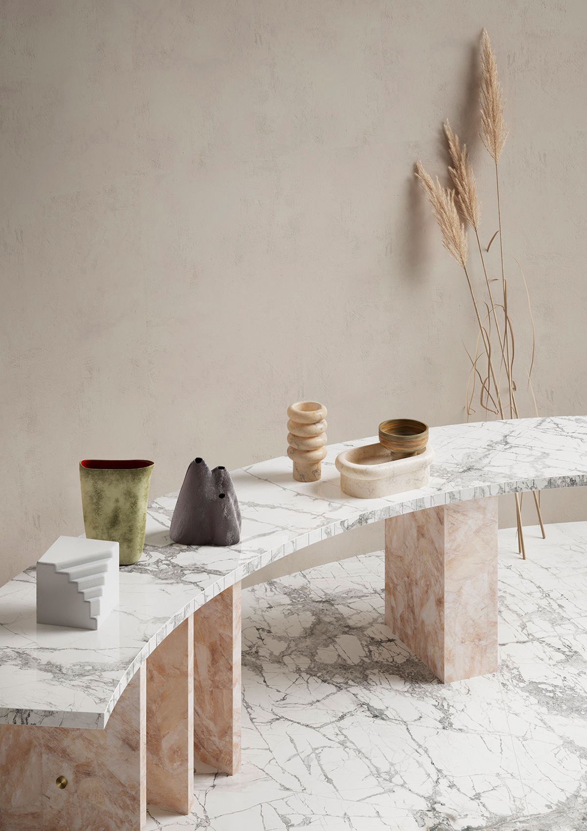 Marble，chair，tea table，