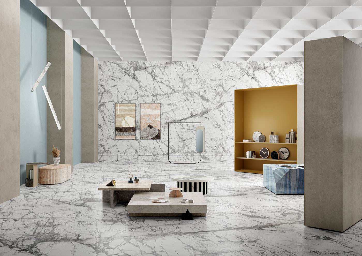 Marble，chair，tea table，