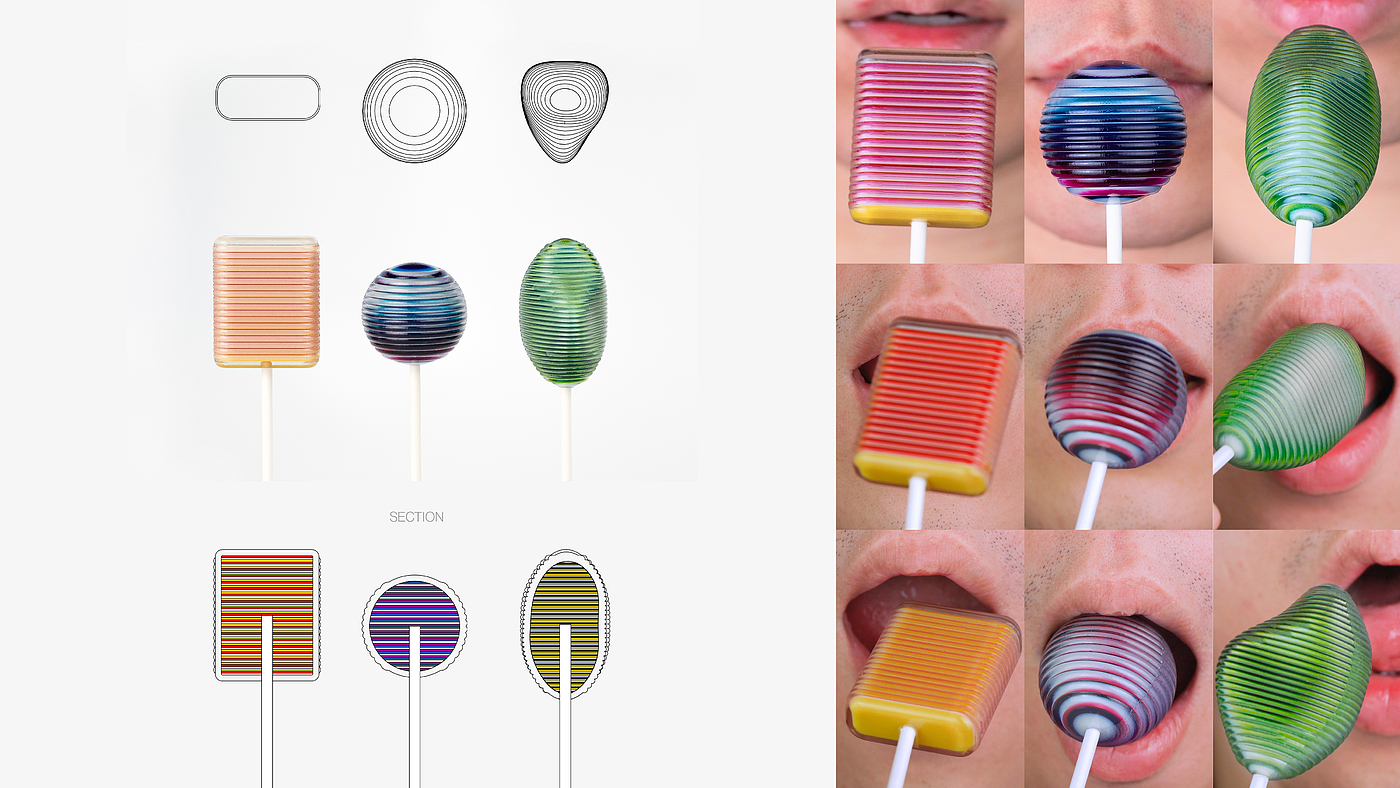 2020 red dot design concept award，Loopop，3D printing，lollipop，