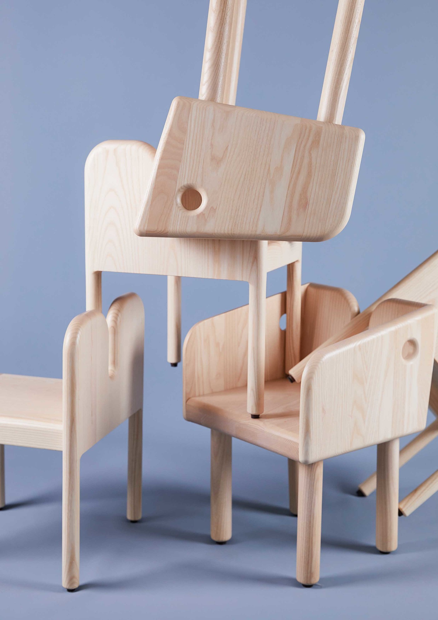 2020 red dot design concept award，Anuk，child seat，furniture，Solid wood，seamless，