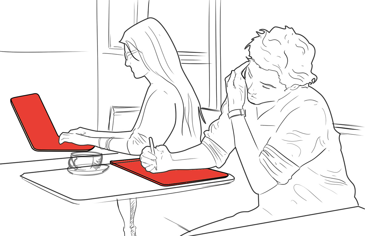 cloud computing，to work in an office，Flexible screen，