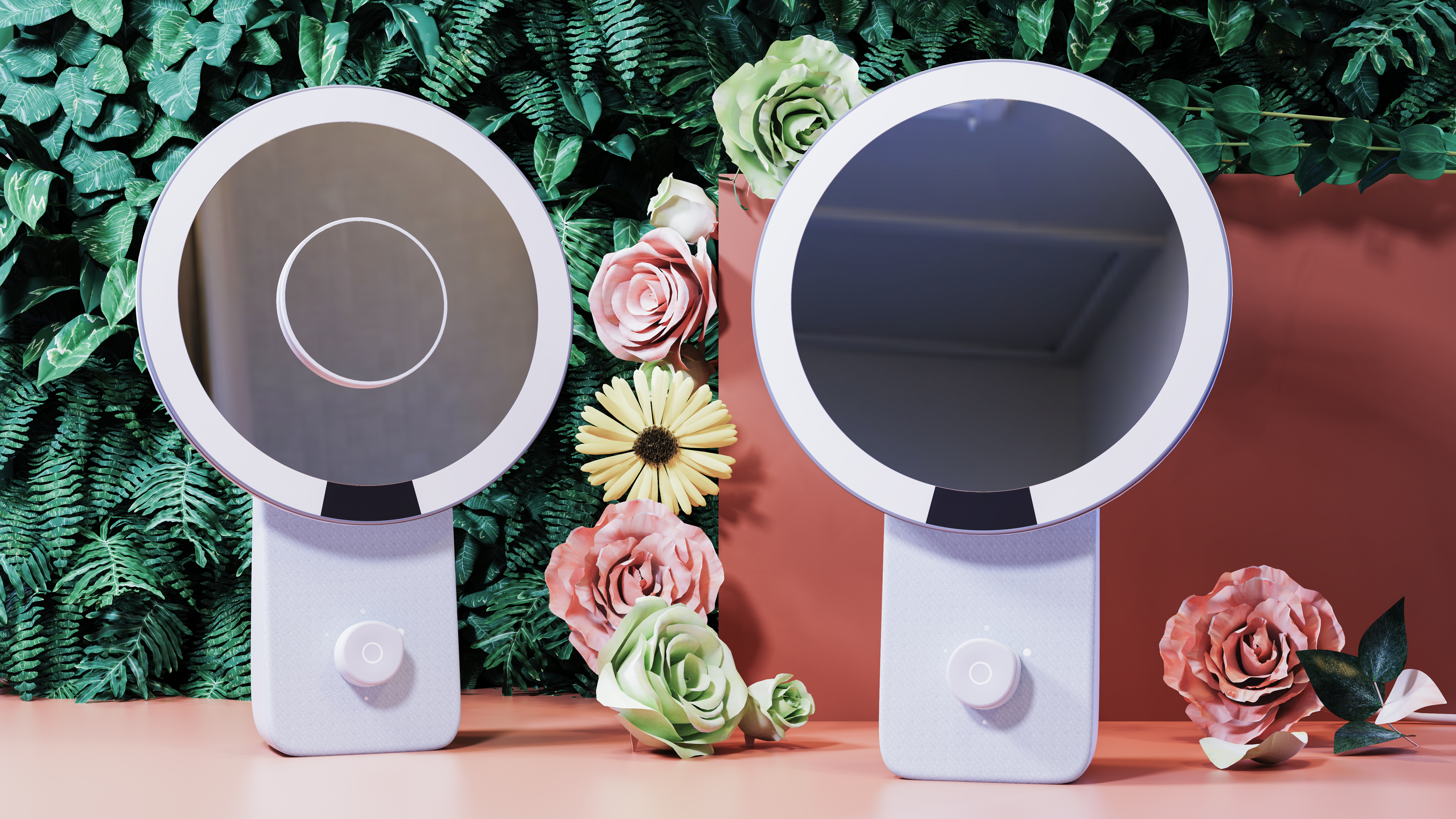 Spade design，Cosmetic mirror，