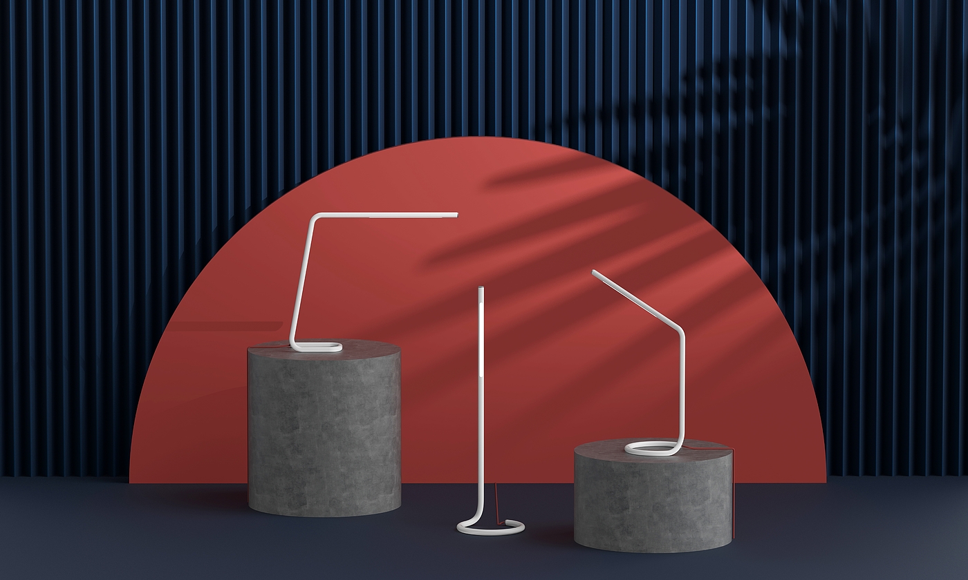 2020 red dot design concept award，Ruyi Bang，Lighting，lighting，Desk lamp，fold，Floor lamp，Ruyi stick，