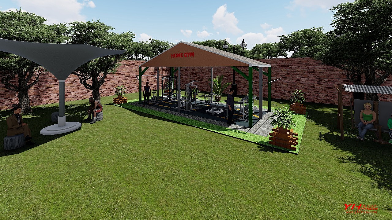 Home outdoor gym，Yhfitness fitness equipment design，Yuhe fitness equipment design，Fitness equipment，